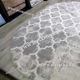 Ковер Турция Современный Дизайн 02 Серый Овал