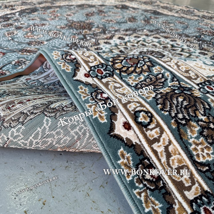 Ковер Для Гостиной Медальон Голубой Дизайн 30319